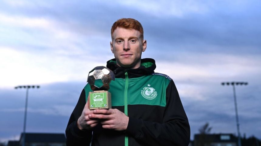 Tuam native Rory Gaffney of Shamrock Rovers named SSE Airtricity/Soccer Writers Ireland Player of the Month for October.