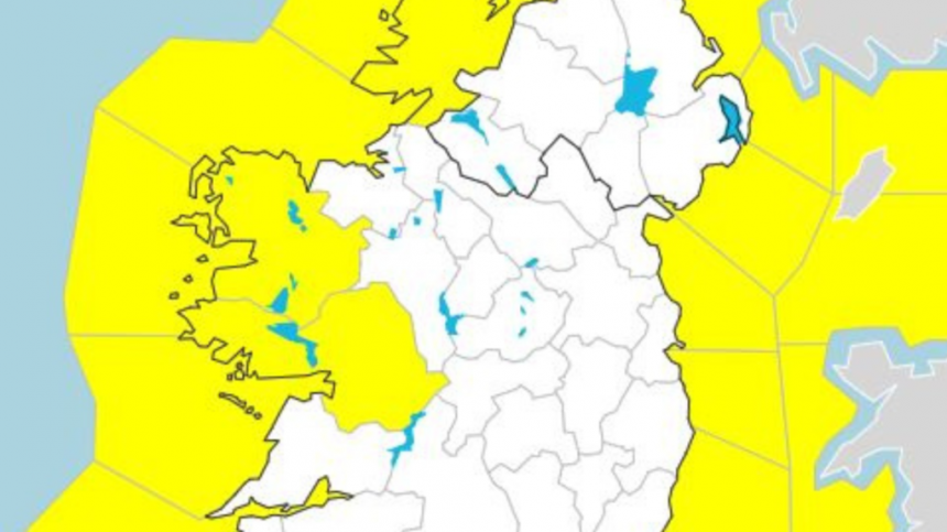 Status yellow wind warning for Galway until 8pm