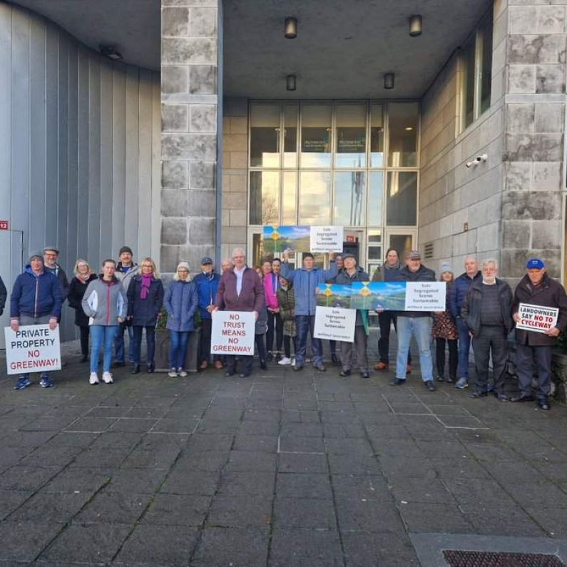 Protest at County Hall over lack of engagement on Athlone-Galway Greenway