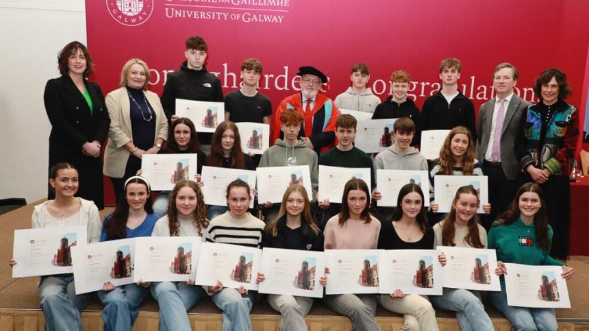 Students from 5 Galway schools presented with Special Irish Recognition Awards by University of Galway