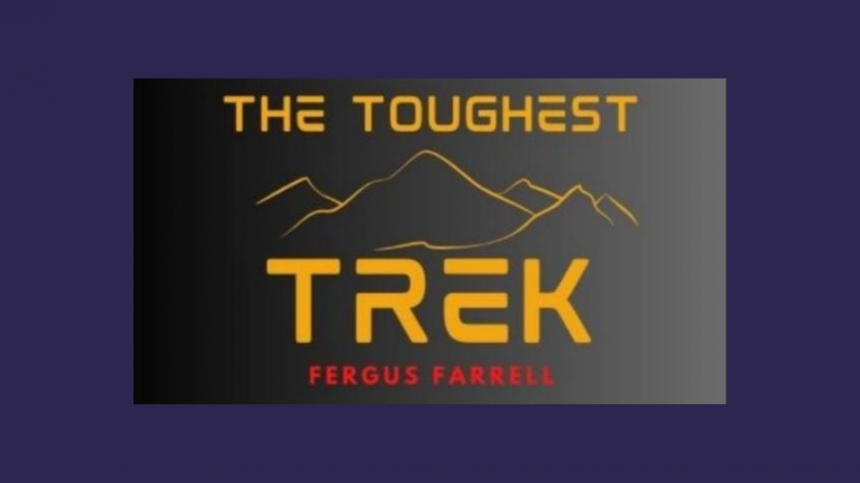 Group doing "The Toughest Trek" to raise awareness for people with Sensory Challenges.