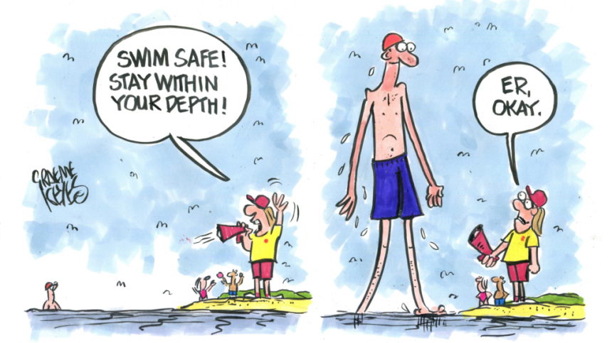 Designs from leading Irish cartoonists with water safety message on display across Galway city