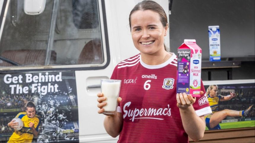 Galway's Nicola Ward Splashed Across Lidl Milk Cartons in Campaign to Promote Players Profiles Ahead of TG4 All-Ireland Championship Final