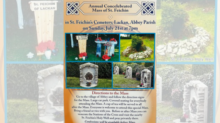 Community celebration in Abbey to honour Patron Saint of the parish Feichin