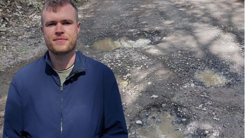 Athenry/Oranmore candidate Louis O' Hara says local roads in state of total disrepair