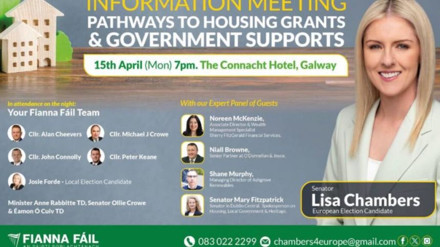 Public info meeting in Galway city tonight on housing grants and supports