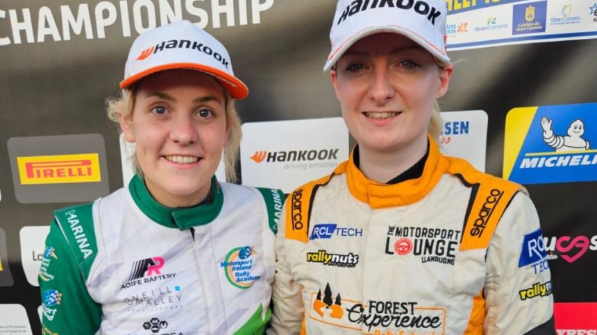 Aoife Raftery is the leading lady driver after day one at Rally Islas Canarias