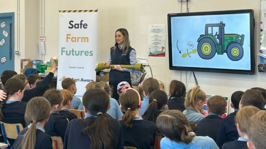 Kids take part in special farm safety workshop at Menlough National School