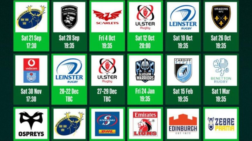 Connacht Learn 2024-25 United Rugby Championship Schedule