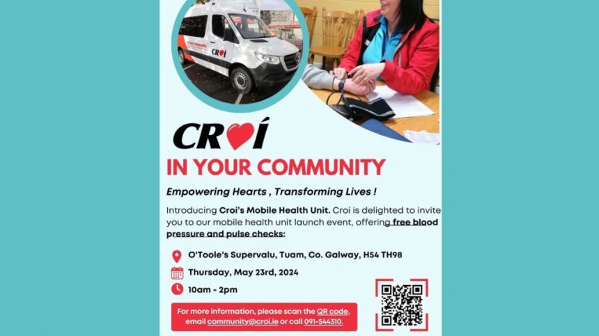 Tuam launch for Croí's Community Mobile Health Unit