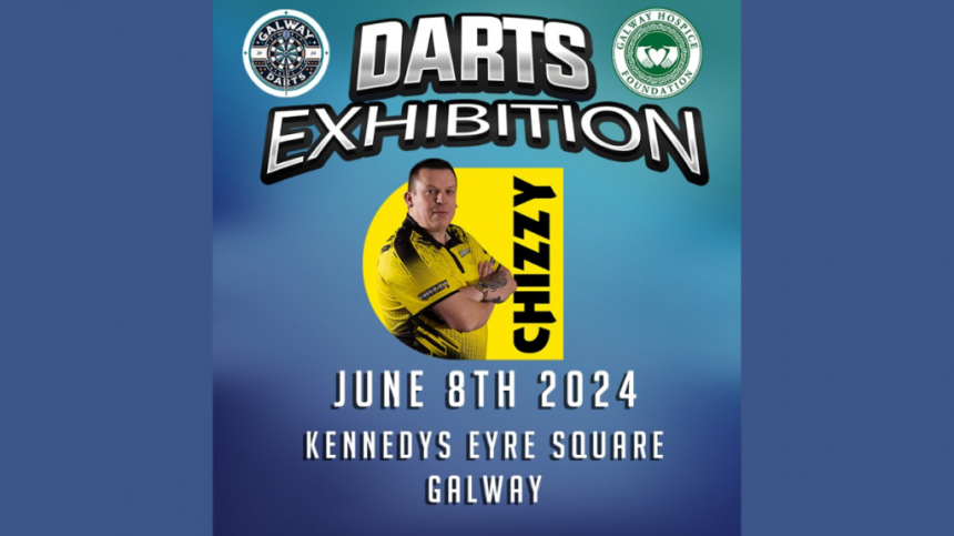 Galway Darts Fans and PDC Star Dave Chisnall getting together on Saturday for Galway Hospice