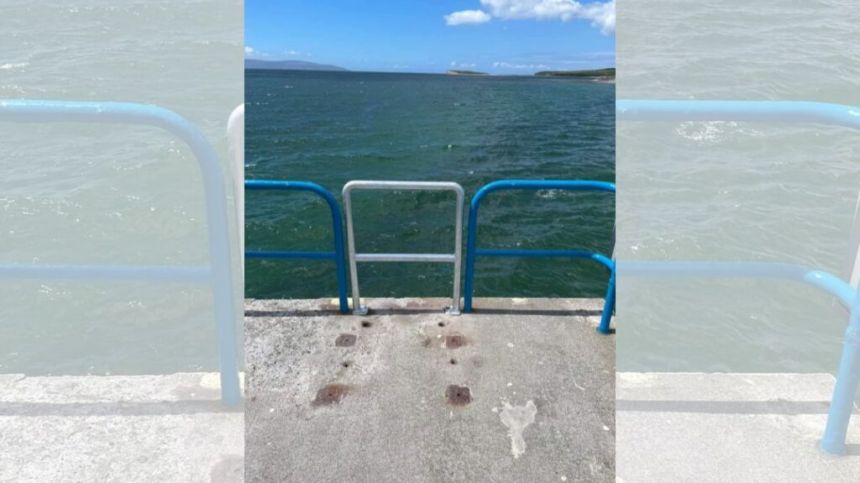 Railing off of middle platform at Blackrock diving tower in Salthill was "mistake" that is now corrected