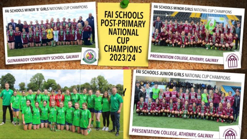 Four Winning Galway Teams in Post Primary Schools National Cup Competitions Round-Up