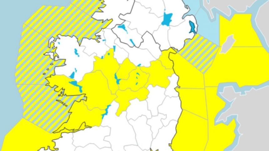 Status yellow rain warning issued for Galway tonight