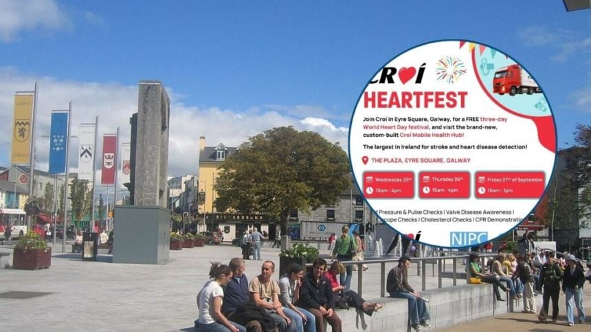 Croí Mobile Health Hub visiting Eyre Square for three days