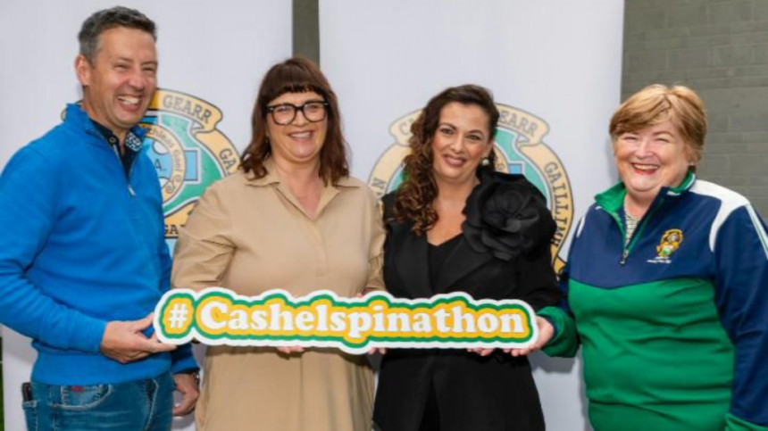 Organisers of Castlegar GAA Spinathon Fundraiser talk to John Mulligan