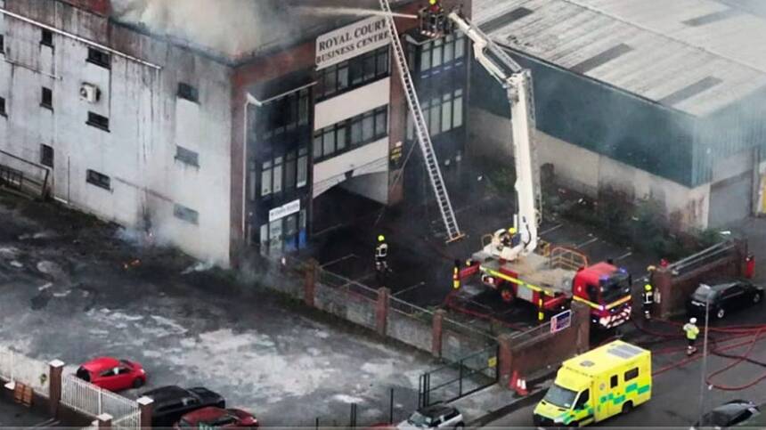 Man taken to UHG after major fire in Liosbán