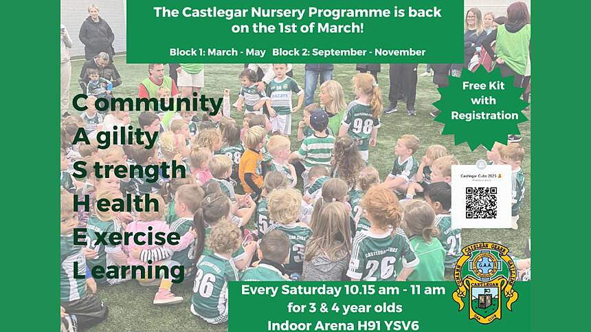 Castlegar GAA Club Nursery Programme "Castlegar Cubs" Up And Running