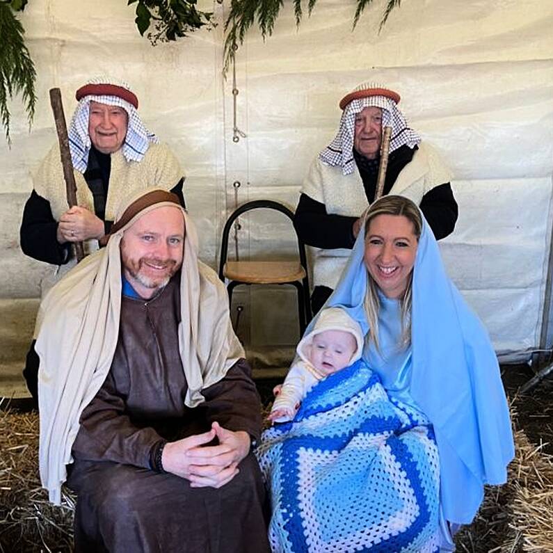 Final preparations for Live Crib at Galway cathedral