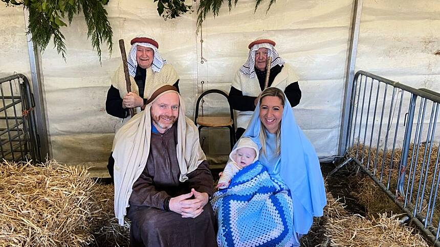 Final preparations for Live Crib at Galway cathedral