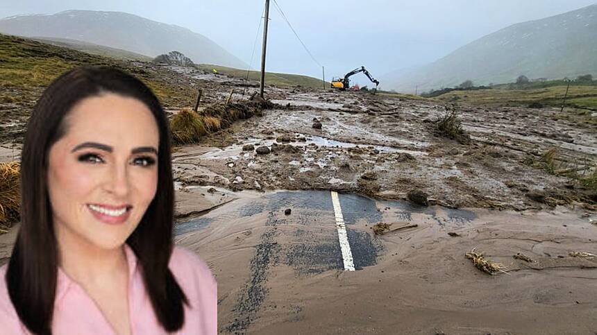 Galway West Fianna Fáil candidate Gráinne Seoige calls for immediate action after mudslide on R336