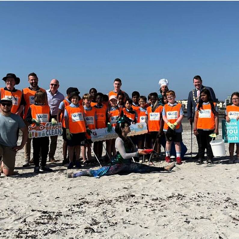Claddagh National School pupils participate in Big Shell Survey at Grattan Beach