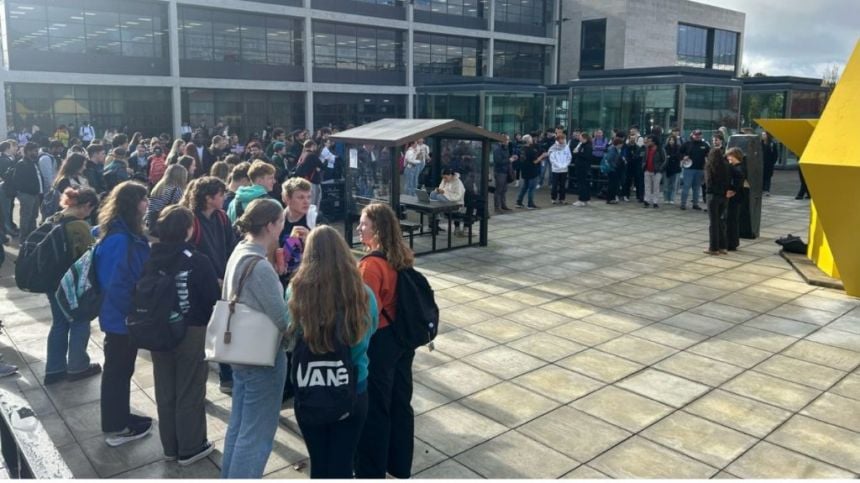 Hundreds walk out of lectures at University of Galway to highlight crisis facing students