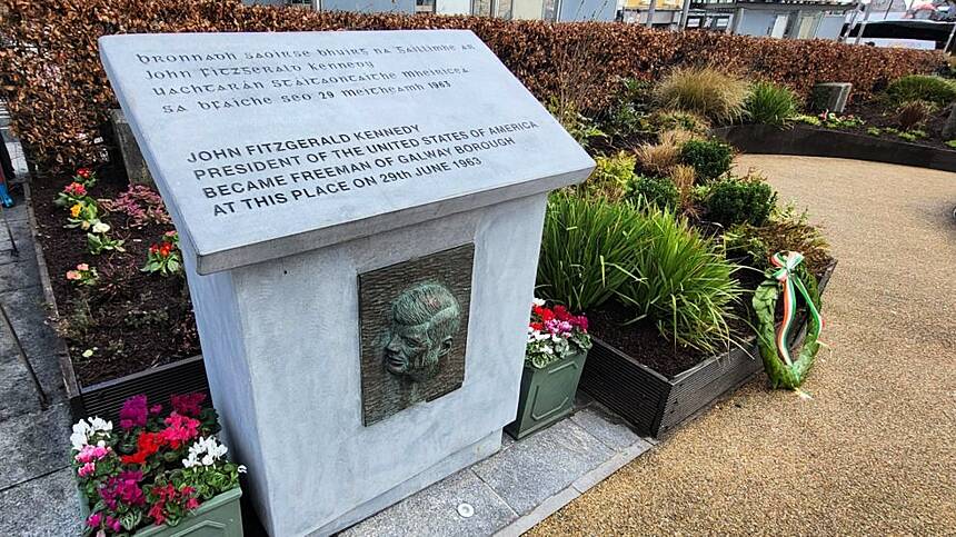 Galway marks US Presidential Day with wreath laying in Eyre Square honouring JFK