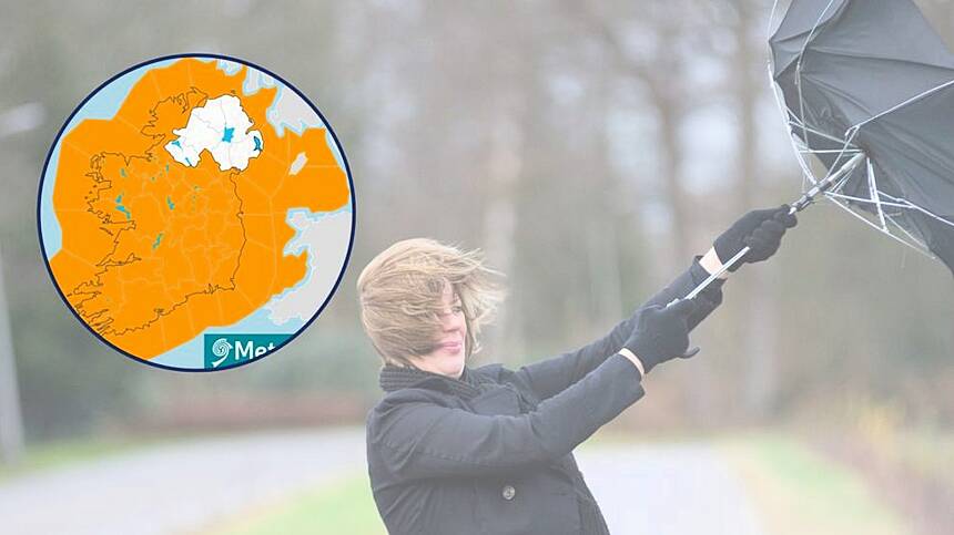 Status Orange wind warning issued for Friday as Storm Éowyn on way