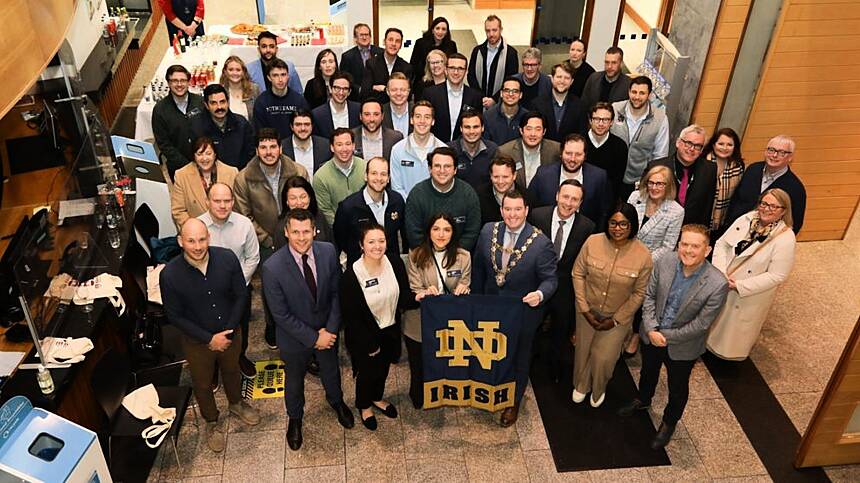 Mayor of Galway hosts twinning reception for Notre Dame students