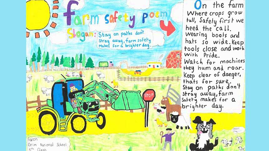 Drim National School pupil wins National Farm Safety Art Competition