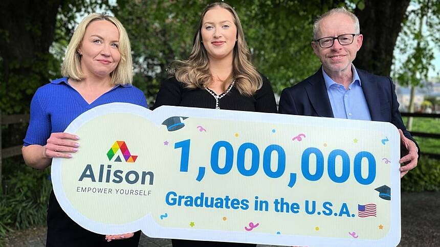 Galway based online learning platform Alison graduates it’s one millionth learner in the United States