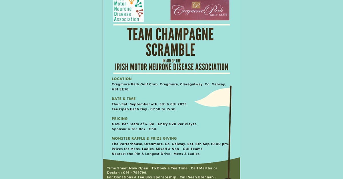 A very special event that will raise money and awareness for the IMNDA will take place in Cregmore Golf Club next month.