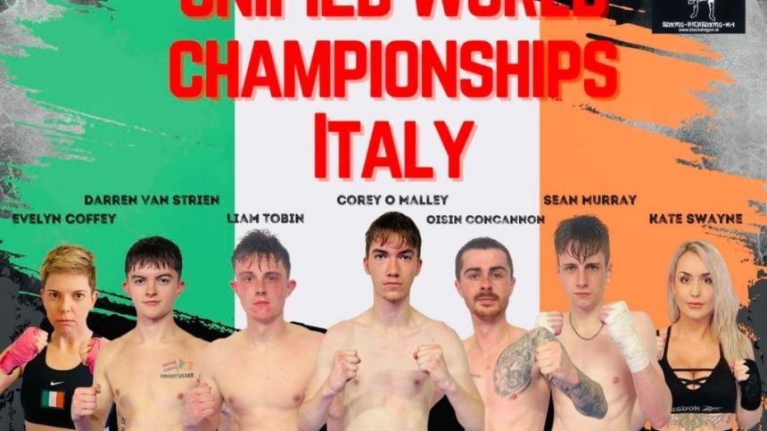 Galway Black Dragon Kickboxing Gym boxers to compete in the Unified World Martial Arts Championships.