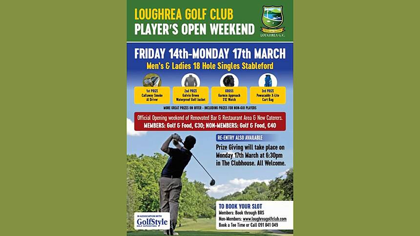 Loughrea Golf Club Hosting Weekend Of Celebrations Starting On Friday