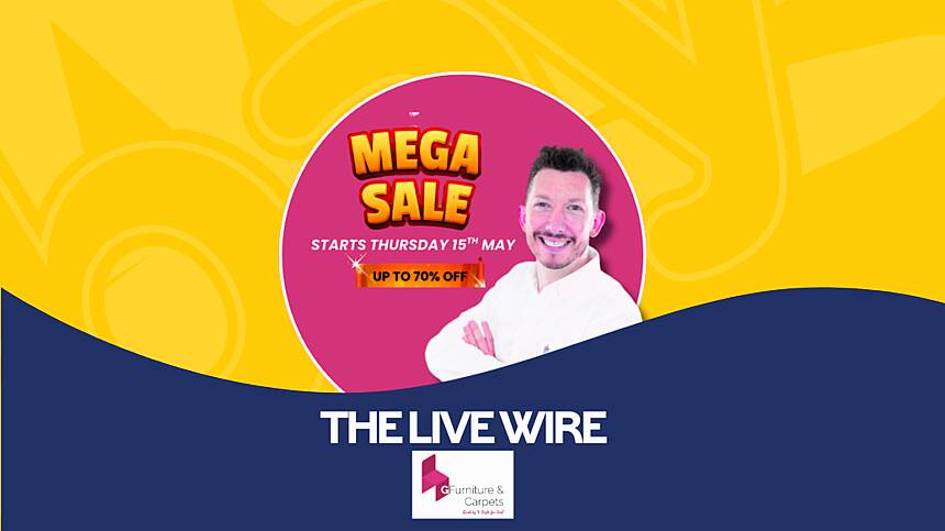 G Furniture & Carpets Mega Sale Starts Thursday