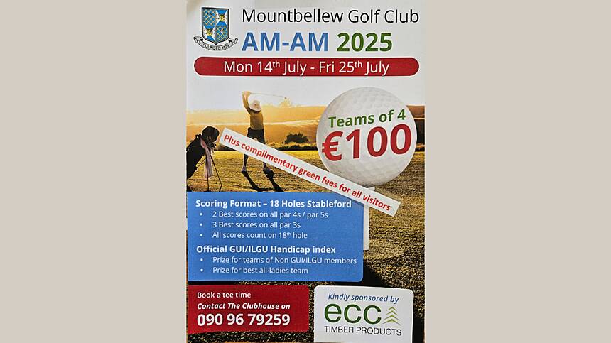 Mountbellew Golf Club Holding Important Am-Am This Week