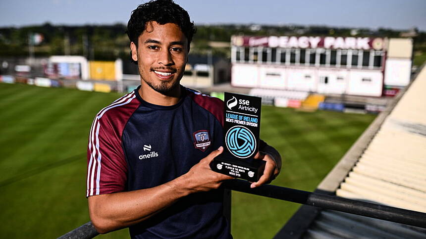 Moses Dyer of Galway United is named SSE Airtricity/Soccer Writers Ireland Player of the Month for April