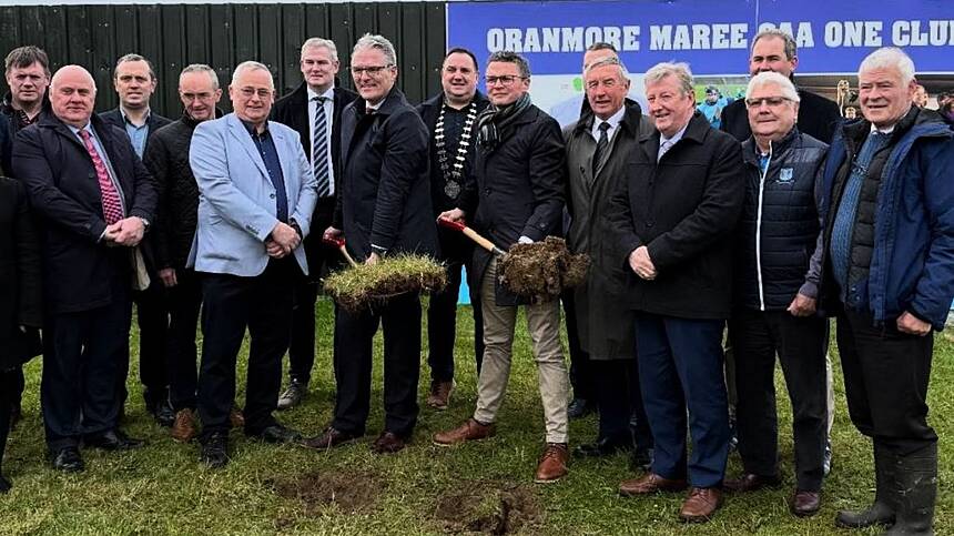 GAA President Jarlath Burns Officially Turns the Sod of  Renville Sports Grounds