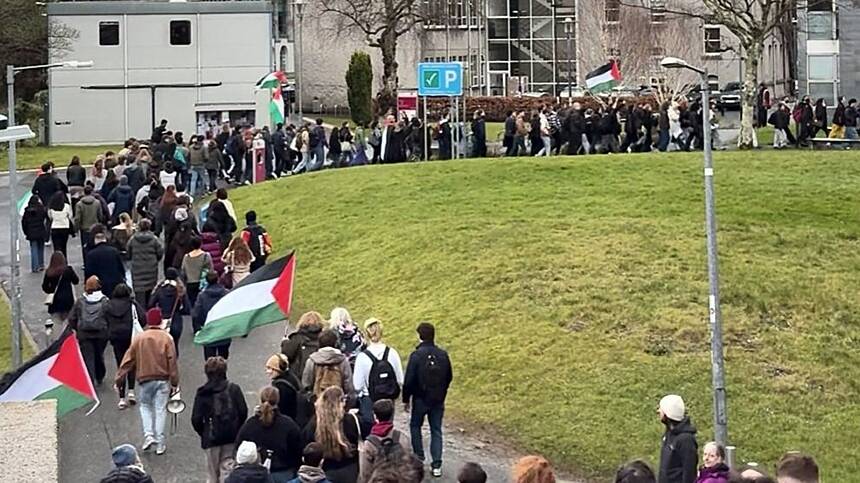 Significant turnout at rally against links between University of Galway and Israeli IT