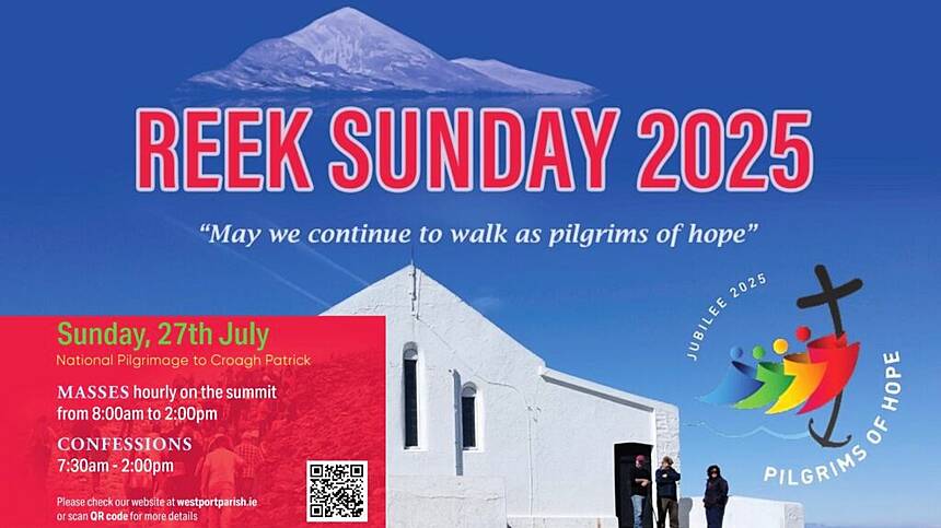 Thousands of visitors visiting Croagh Patrick today for Reek Sunday