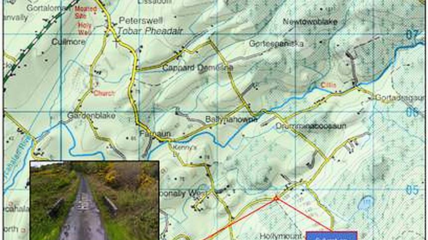 Emergency road closure in Hollymount in Peterswell