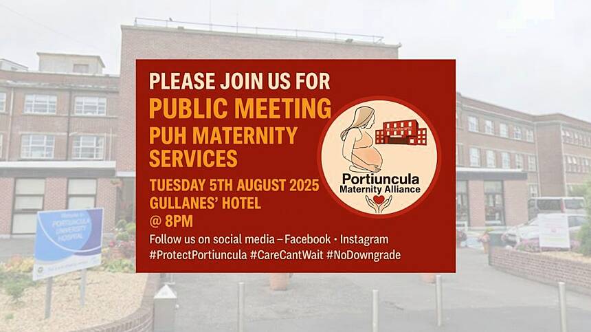 Public meeting next week on Portiuncula Hospital maternity services