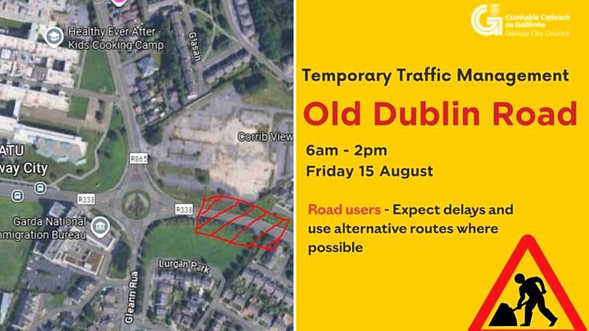 Delays expected as works take place on Old Dublin Road in city today