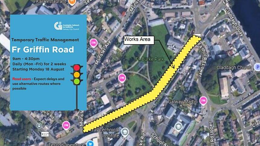 Delays expected on Father Griffin Road in city for fortnight of works