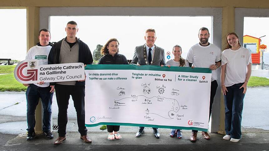 Marine conservation group enlists public's help to reduce waste and litter in Salthill