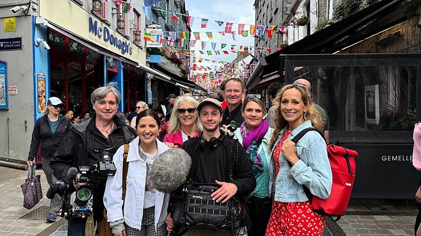 German TV travel show films in Galway