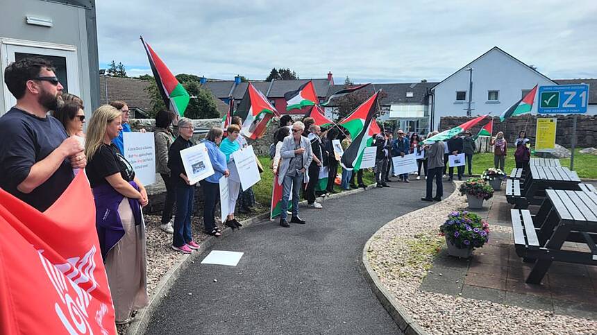 60 people protest at University of Galway meeting in Carraroe over its ties with Israeli institutions