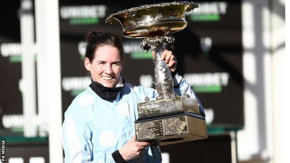 Rachael Blackmore became the first woman to win the Champion Hurdle. Photo credit- PA.