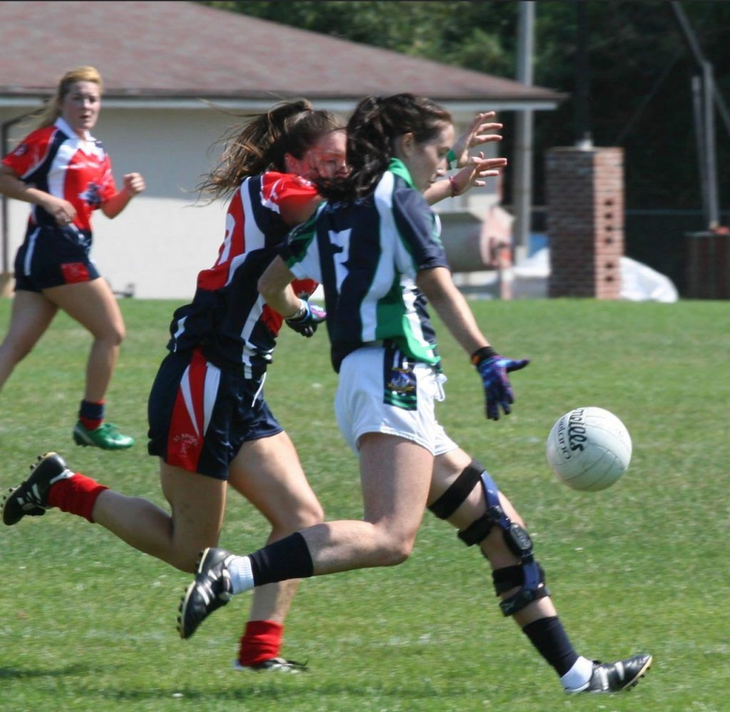 Anne Marie Mc Cormack in action for Aisling Gaels in Chicago